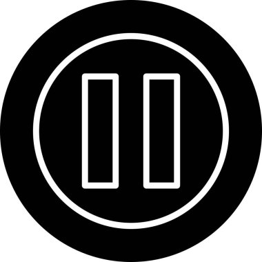 Soyut arka grupta izole edilmiş simgeyi duraklat