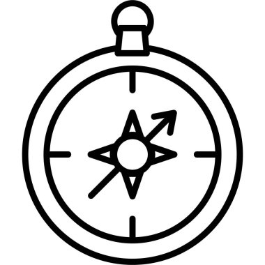 Pusula. Web simgesi basit tasarım