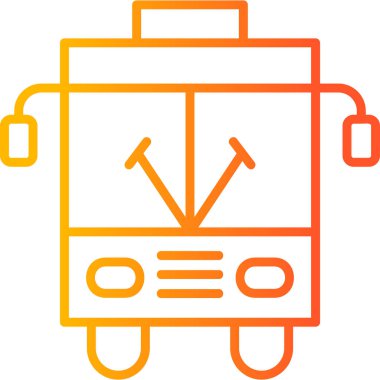 Okul servisi modern simge, vektör illüstrasyonu