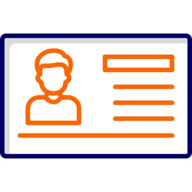 Kimlik kartı. Basit resimleme