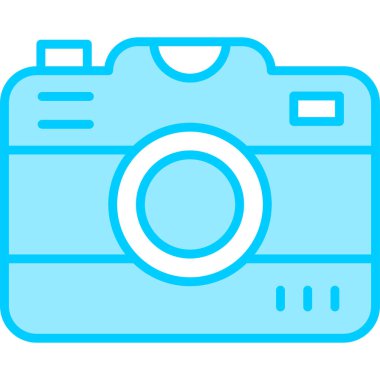 Fotoğraf Kamerası Simgesi. Vektör İllüstrasyonu