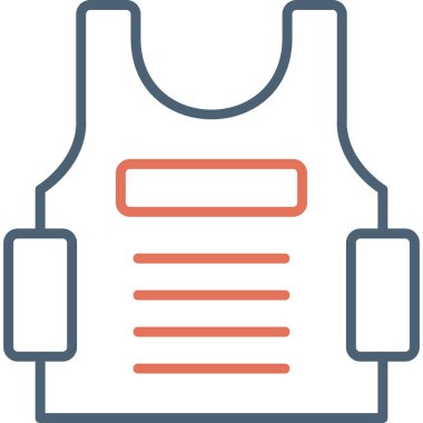 Kurşun geçirmez yelek, vektör çizimi