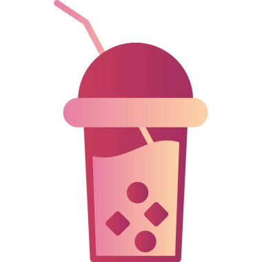 Kokteyl. Web simgesi vektör illüstrasyonu