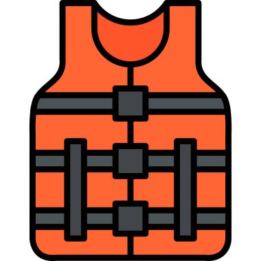 Yelek. Web simgesi basit illüstrasyon