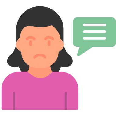 Konuş. Web simgesi basit illüstrasyon