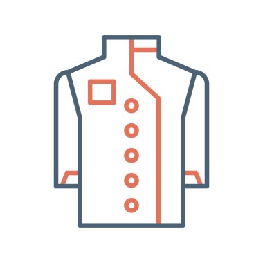 Şef Ceket simgesinin vektör illüstrasyonu