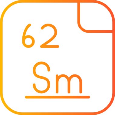 Mendeleev periyodik element tablosu, 62 Samaryum illüstrasyonu