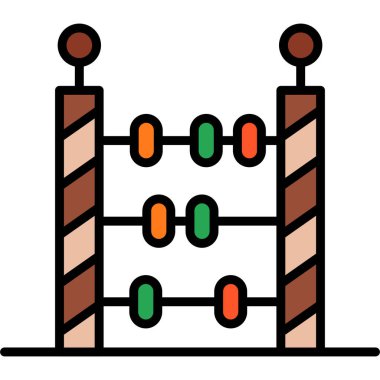Abaküs. Web simgesi basit illüstrasyon
