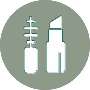 Makyaj simgesi, modern tasarım illüstrasyonu