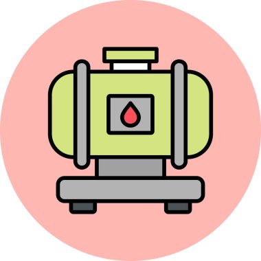 Fabrika tankı modern simgesi, vektör illüstrasyonu