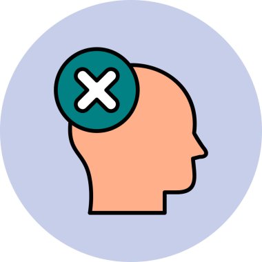 Yanlış düşünüyorsun modern simge vektör illüstrasyonu