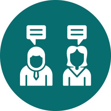 Mobil ve web siteleri için tartışma web simgesi.