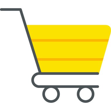 Cart modern simgesi, vektör illüstrasyonu