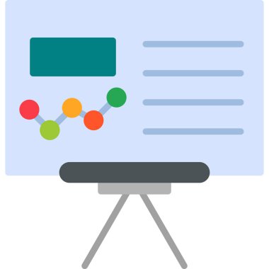 Sunum modern simgesinin vektör illüstrasyonu