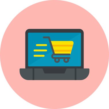 Ticaret konsepti simgesi, vektör illüstrasyonu basit tasarım