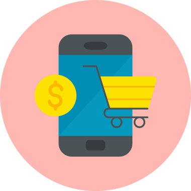 Online Shopping web icon, vector illustration