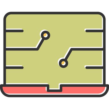 Bilgisayar. Web simgesi basit illüstrasyon