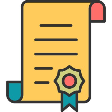 Sertifika. Web simgesi basit tasarım 