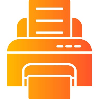 Yazıcı. Web simgesi basit illüstrasyon