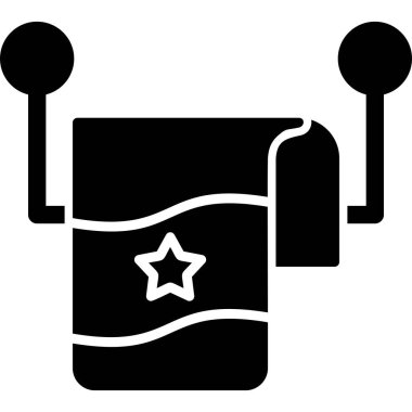 Havlu. Web simgesi basit illüstrasyon