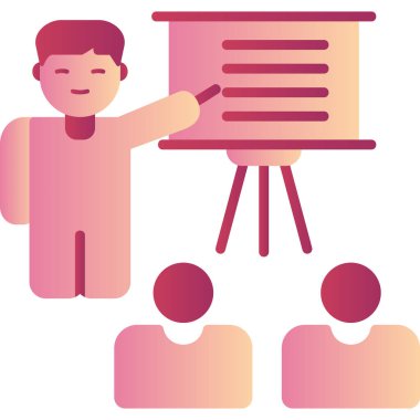 business Training, person at desk explaining strategy