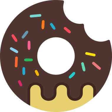 donut. Web simgesi basit illüstrasyon