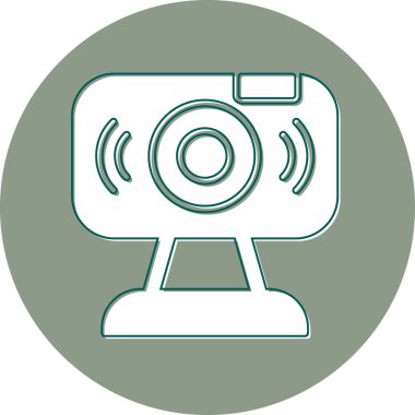 Web kamerası, basit Webcam simgesi tasarımı