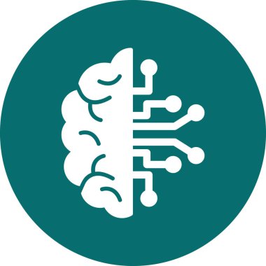  Beyin ikonu. Basit resimleme