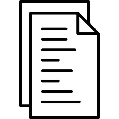 Belge simgesinin vektör illüstrasyonu