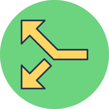 Yol web simgesini böl basit tasarım