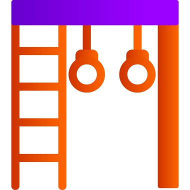 Spor salonu çubukları modern simge, vektör illüstrasyonu