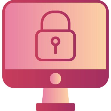 Asma kilit simgesinin vektör illüstrasyonu