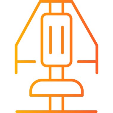 Chest Press Web simgesi basit illüstrasyon