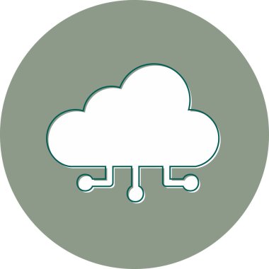 vector cloud technology icon illustration