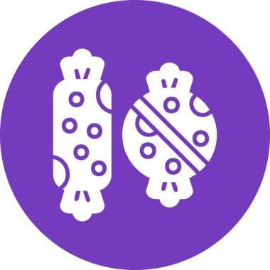 şeker düz simge vektör çizim