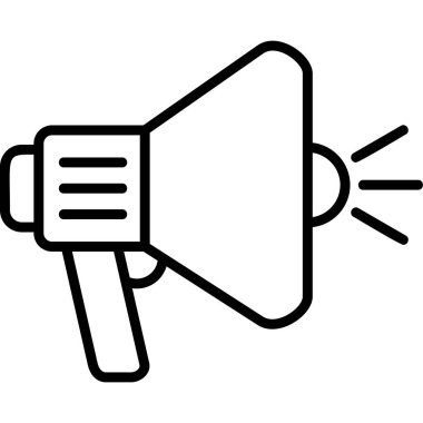 Megafon ikonu vektör illüstrasyonu