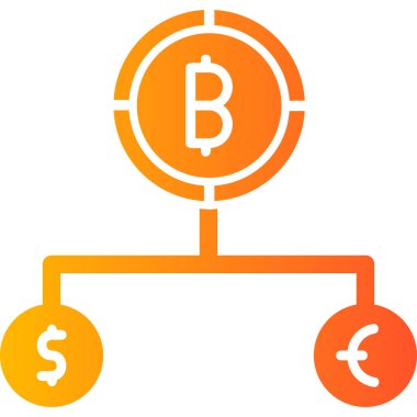 Para birimi simgesini basit tasarımla böl 