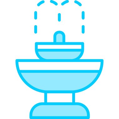 Çeşme simgesi, modern tasarım çizimi