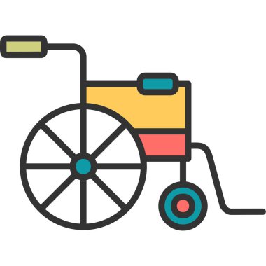 Tekerlekli. Web simgesi basit illüstrasyon