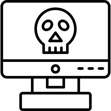 Bilgisayar modern simgesinin vektör illüstrasyonu