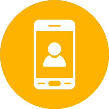simple icon, Mobile user Profile logo on screen 