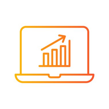 graph with growing chart icon vector illustration graphic design