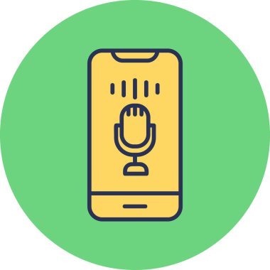 Ses Denetim Web simgesi basit illüstrasyon