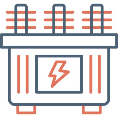 transformatör simge vektör çizimi