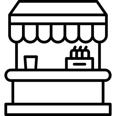 Dükkan. Web simgesi basit illüstrasyon