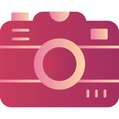 Fotoğraf Kamerası Simgesi. Vektör İllüstrasyonu