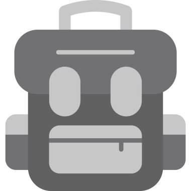 Sırt çantası. Web simgesi vektör illüstrasyonu