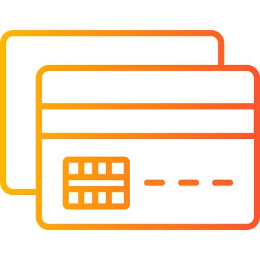 Kredi kartıyla. Web simgesi illüstrasyonu