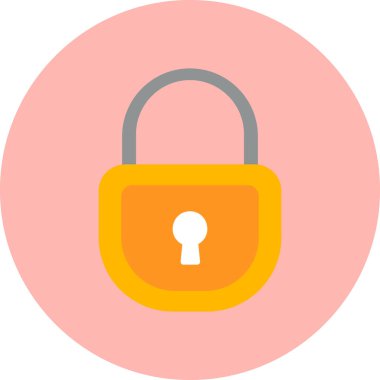 Asma kilit simgesinin vektör illüstrasyonu