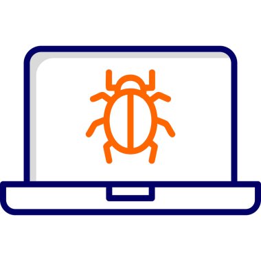 Kötü amaçlı web simgesi basit illüstrasyon